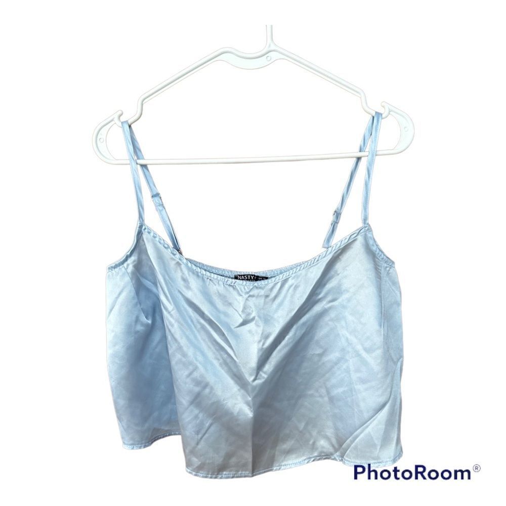 Nasty Gal Collection Spaghetti Strap Light Blue Tank Top Sz. 10